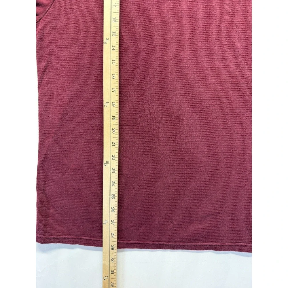 Polo Ralph Lauren Thermal Shirt‎ Mens XL Maroon Waffle Knit Cotton Pony Logo